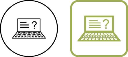 Unique Online Exam Icon Design vector