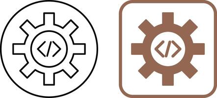 Unique Code Optimization Icon Design vector