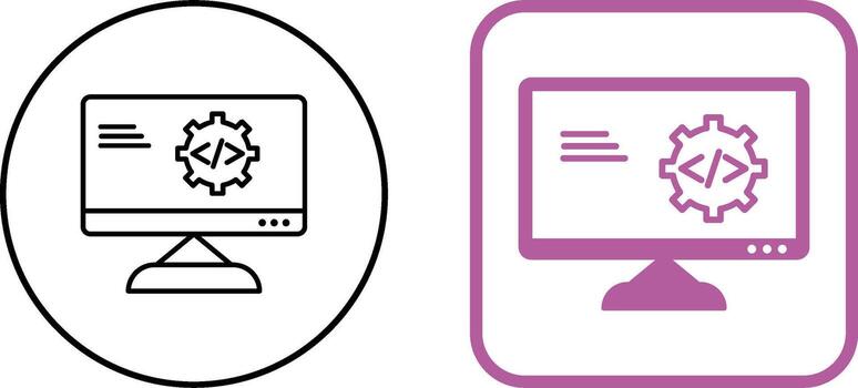 Unique Code Optimization Icon Design vector