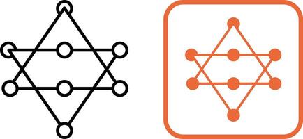 Unique Networks Icon Design vector