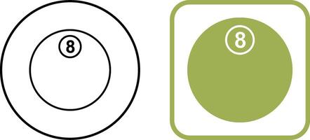 Unique Eight Ball Icon Design vector