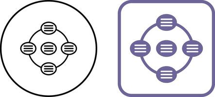 Unique Strategy Connsultation Icon Design vector