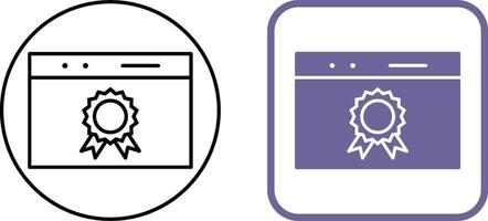 Unique Web Award Icon Design vector