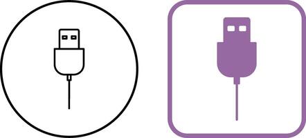 Unique USB Cable Icon Design vector