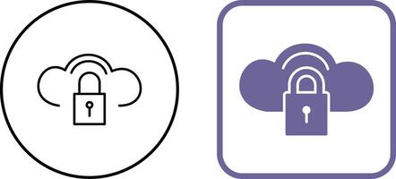Secure Cloud Icon Design vector