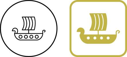 Viking Ship Icon Design vector