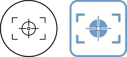 Unique Focus Horizontal Icon Design vector