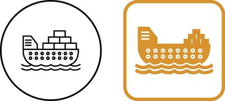 Cargo Ship Icon Design vector