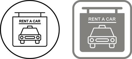 alquilar un coche icono diseño vector