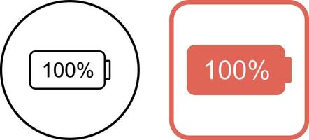 Unique Full Battery Icon Design vector