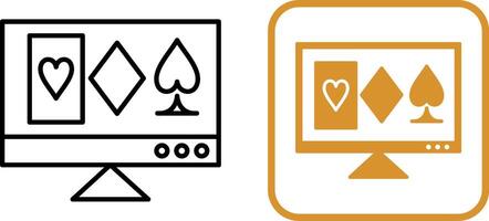 Online Gambling Icon Design vector