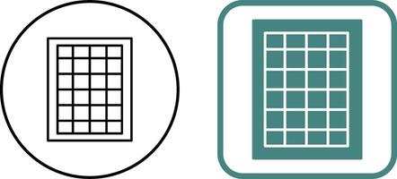 Table of Rates Icon Design vector