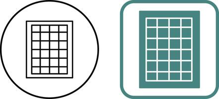 Table of Rates Icon Design vector