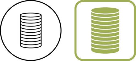 Stack of Coins Icon Design vector