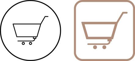Unique Empty Cart Icon Design vector