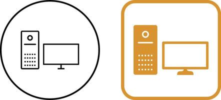 Unique Computer Icon Design vector