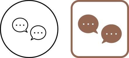 Unique Conversation Bubbles Icon Design vector