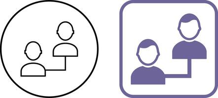 Unique Connected Profiles Icon Design vector