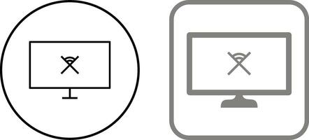 Unique Disconnected Network Icon Design vector