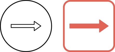 Unique Right Arrow Icon Design vector