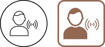 Unique Signal on User Icon Design vector