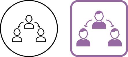 Unique Connected Profiles Icon Design vector