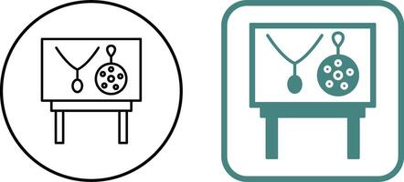 Jewel Exhibit Icon Design vector