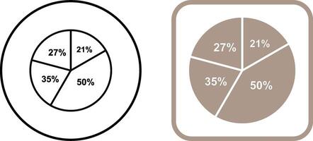 Pie Chart Icon Design vector