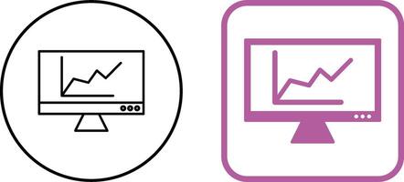 Online Graph Icon Design vector