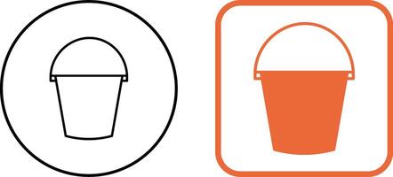 Water Bucket Icon Design vector