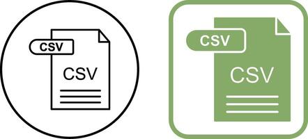 CSV Icon Design vector