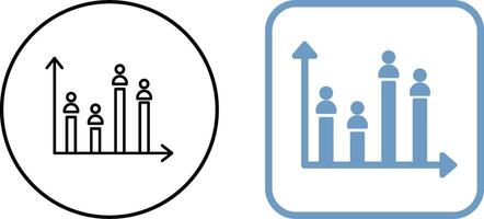 Candidate Graph Icon Design vector