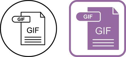 GIF Icon Design vector