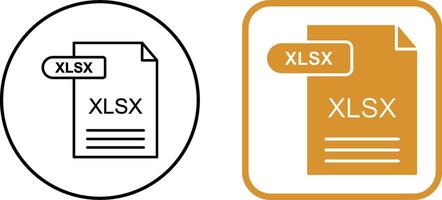 XLSX Icon Design vector