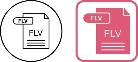 FLV Icon Design vector