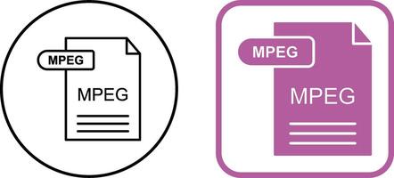 MPEG Icon Design vector