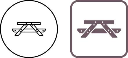 Picnic of Table Icon Design vector