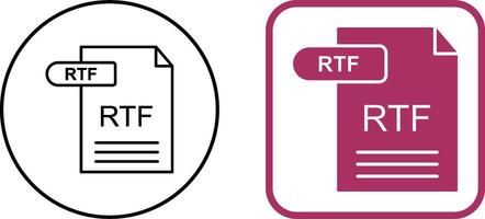 RTF Icon Design vector