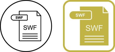 SWF Icon Design vector