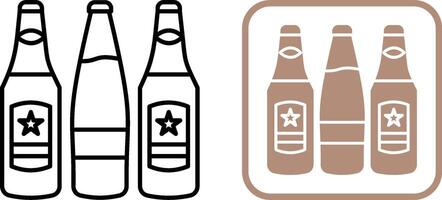 cerveza botellas icono diseño vector