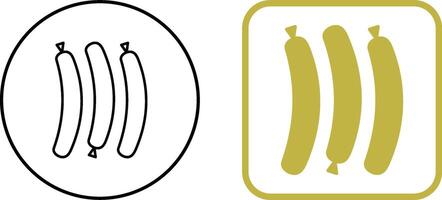 Hot Sausage Icon Design vector