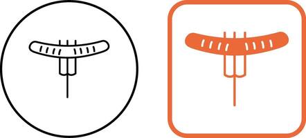 Sausage on Fork Icon Design vector