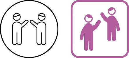 Waing to people Icon Design vector
