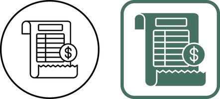 Bill Icon Design vector