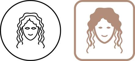 pelo Rizado icono diseño vector