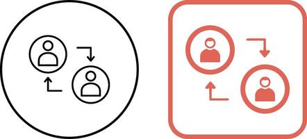 Connected Profiles Icon Design vector