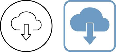 Download from Cloud Icon Design vector