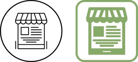 Mobile Shop Icon Design vector