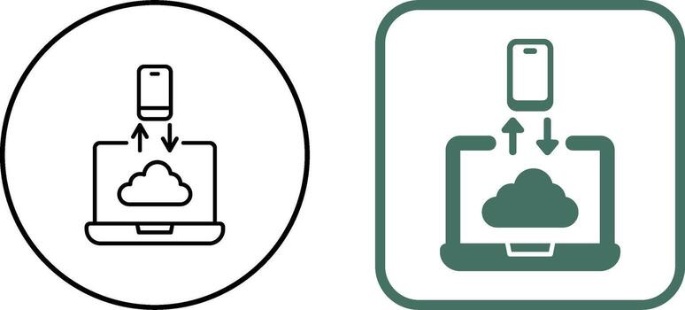 diseño de icono de transferencia de datos vector