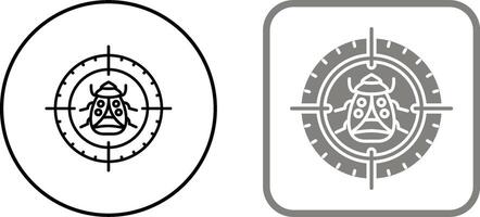 Bug Target Icon Design vector